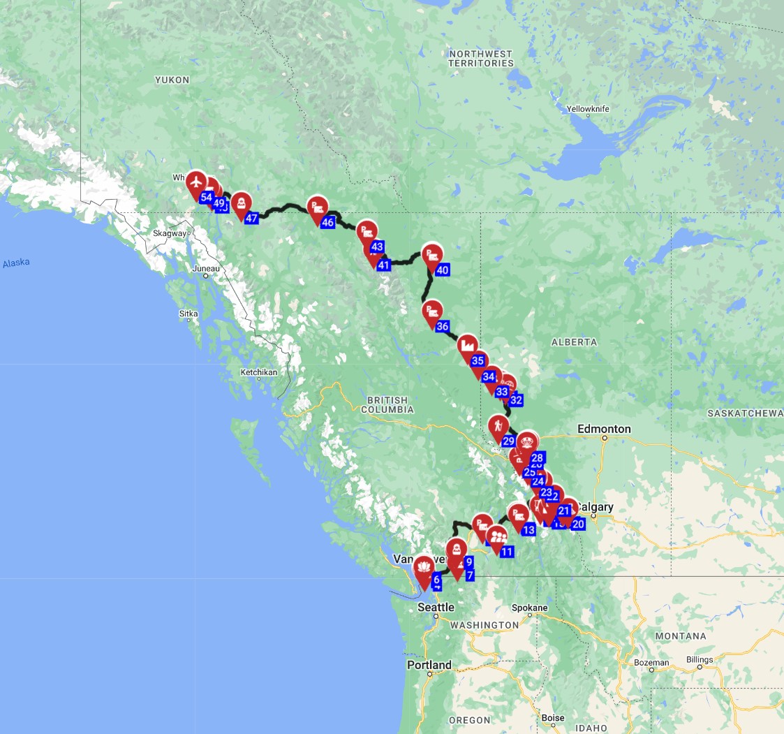 Canada RV road trip from Vancouver to Whitehorse - how to plan